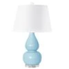 Emilia Double Gourd Lamp Base In Baby Blue