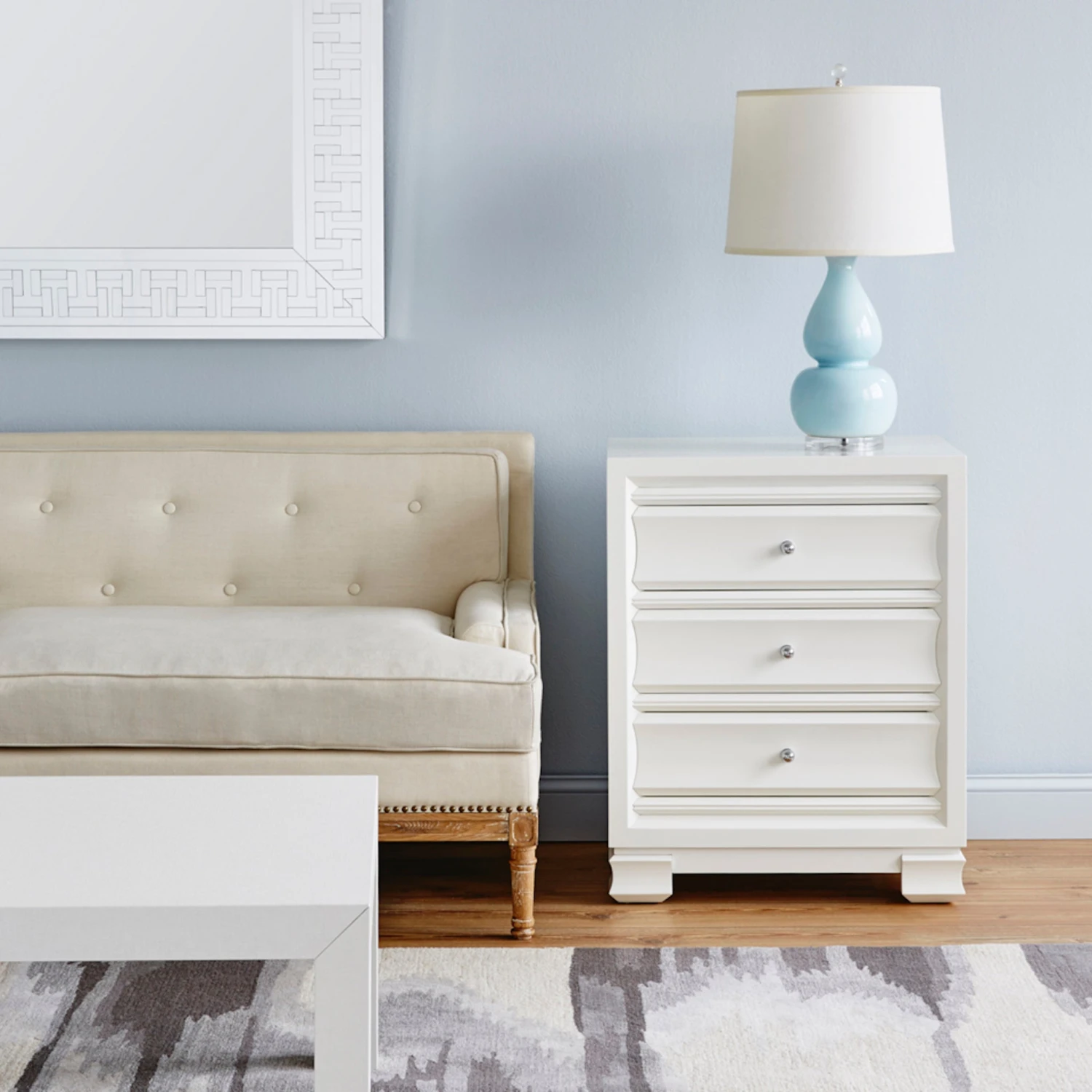 Emilia Double Gourd Lamp Base In Baby Blue 2 Emilia Double Gourd Lamp Base In Baby Blue - Image 2