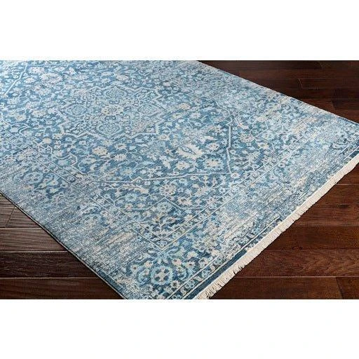 Ephesians Blue And Beige Floral Area Rug - Available In A Variety Of Sizes 7 Ephesians Blue And Beige Floral Area Rug - Available In A Variety Of Sizes - Image 7