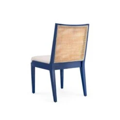 Ernest Side Chair In Deep Sea Blue Lacquer With Hand Woven Caning 7 Ernest Side Chair In Deep Sea Blue Lacquer With Hand Woven Caning -Famous Furniture Store ernest side chair in deep sea blue lacquer with hand woven caning dining chairs the well appointed house 3