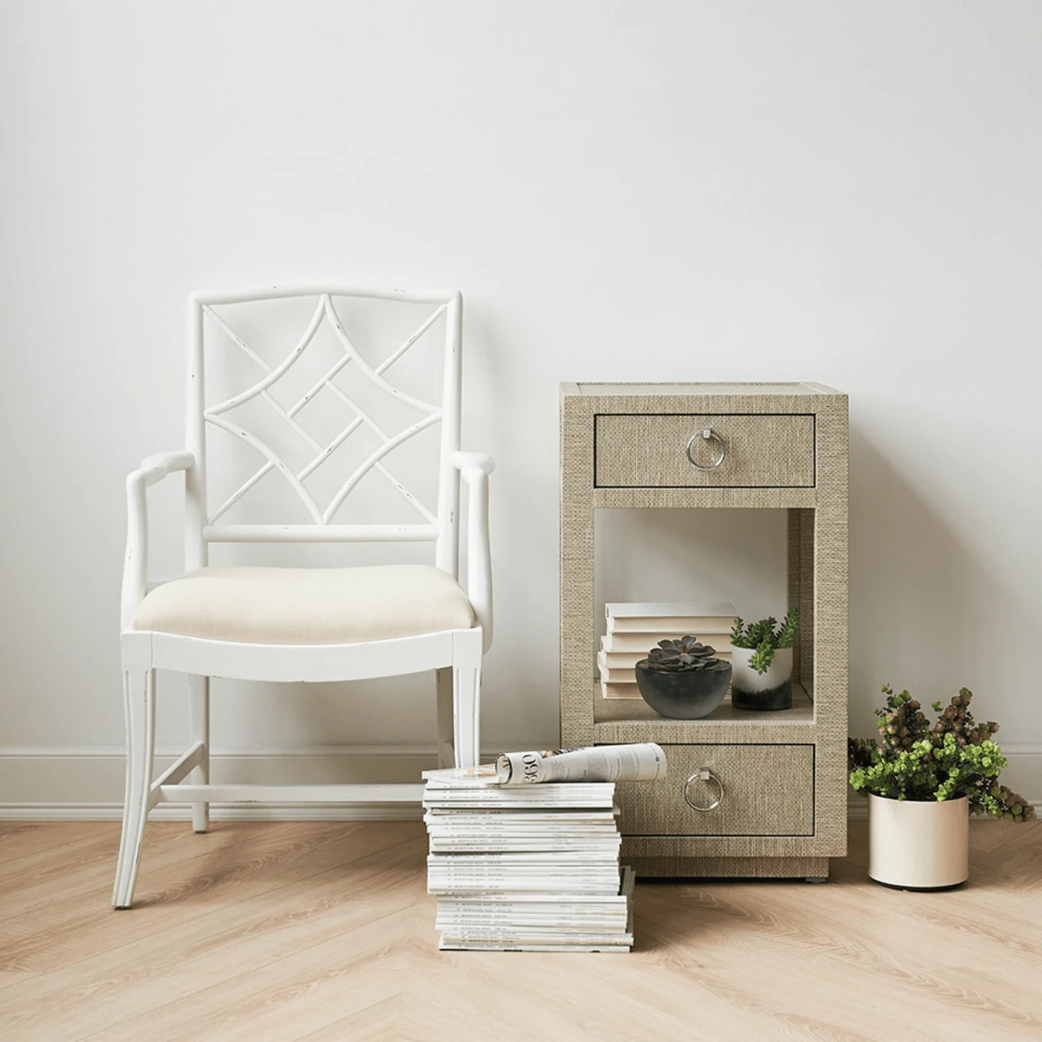 Evelyn Arm Chair With Tapered Legs In Distressed Eggshell White 2 Evelyn Arm Chair With Tapered Legs In Distressed Eggshell White - Image 2