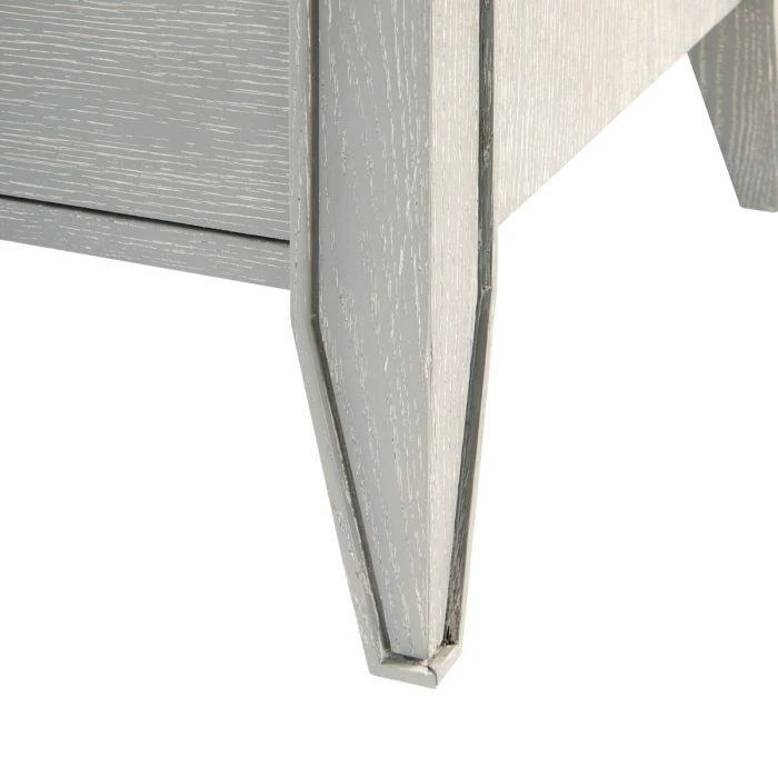 Extra Large Cerused Oak Nine Drawer Paola Dresser In Soft Gray 4 Extra Large Cerused Oak Nine Drawer Paola Dresser In Soft Gray - Image 4