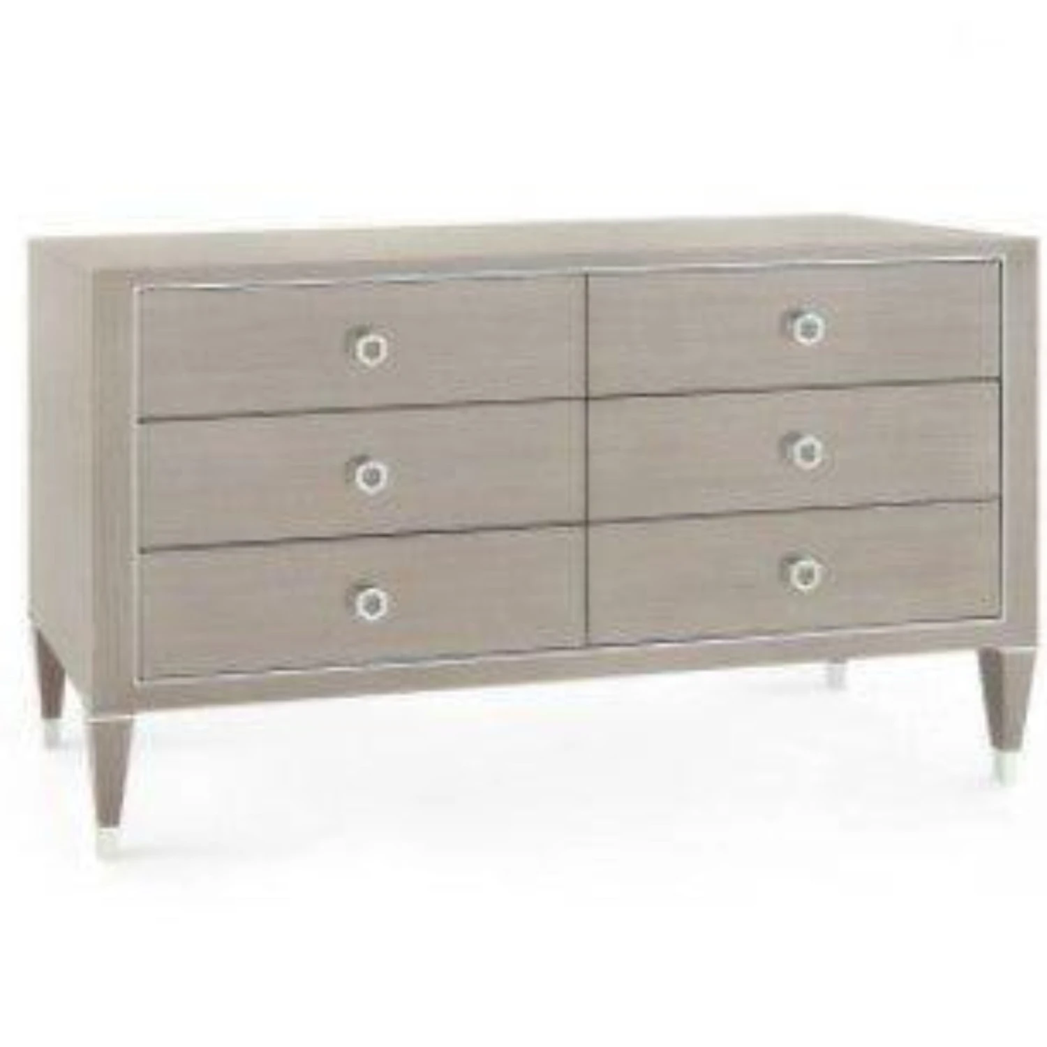 Extra Large Taupe Gray Six Drawer Morris Dresser With Nickel Accents 1 Extra Large Taupe Gray Six Drawer Morris Dresser With Nickel Accents