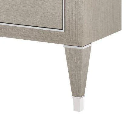 Extra Large Taupe Gray Six Drawer Morris Dresser With Nickel Accents 4 Extra Large Taupe Gray Six Drawer Morris Dresser With Nickel Accents - Image 4