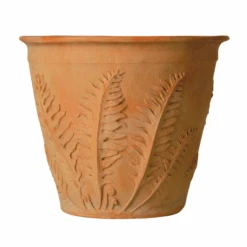Fern Garden Pot In A Terracotta Finish