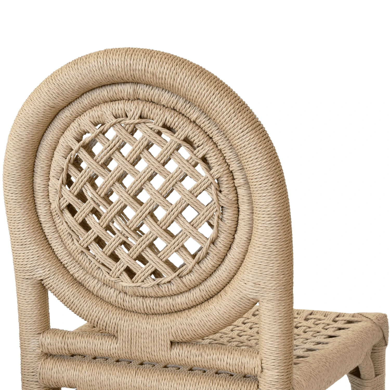 Gentry Round Back Rattan Wrapped Dining Chair 5 Gentry Round Back Rattan Wrapped Dining Chair - Image 5