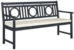 Safavieh Geometric 3 Seat Garden Bench In Dark Slate Grey -Famous Furniture Store geometric 3 seat garden bench in dark slate grey garden stools and benches the well appointed house 3