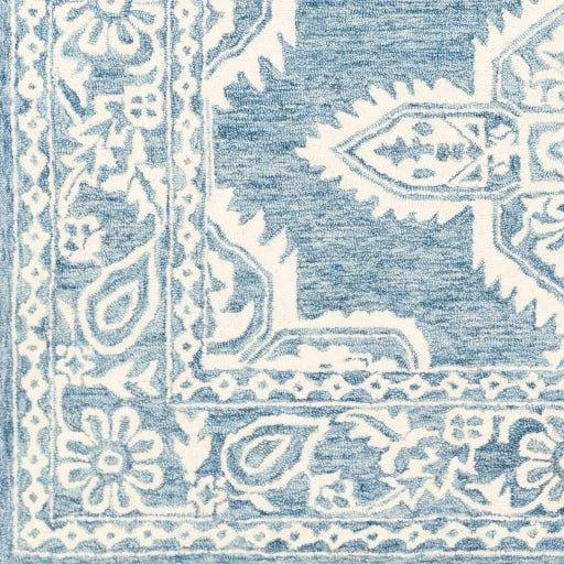Granada Pale Blue Hand Tufted Floral Design Wool Rug, Available In A Variety Of Sizes 8 Granada Pale Blue Hand Tufted Floral Design Wool Rug, Available In A Variety Of Sizes - Image 8