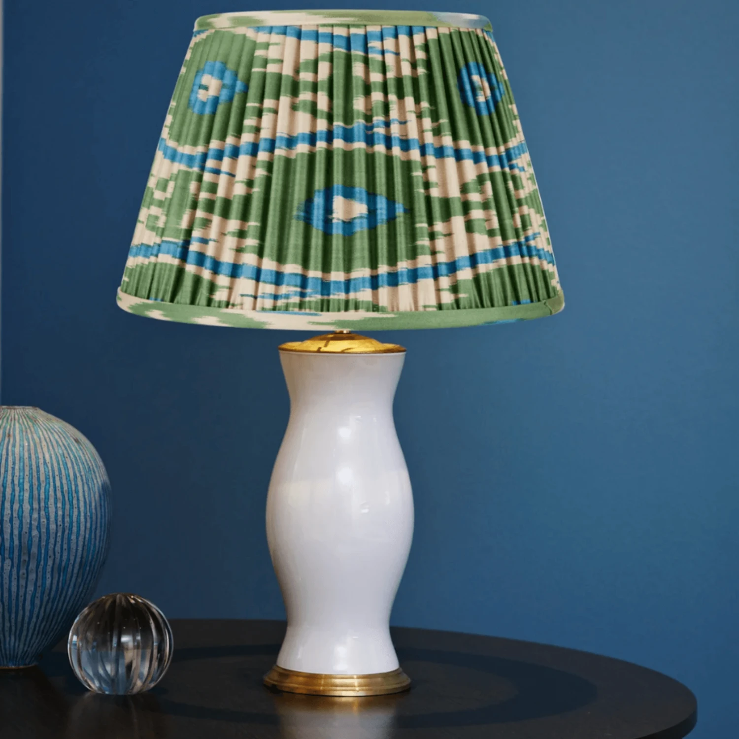 Green & Blue Ikat Wall Light Lamp Shade - Available In Multiple Sizes 5 Green & Blue Ikat Wall Light Lamp Shade - Available In Multiple Sizes - Image 5