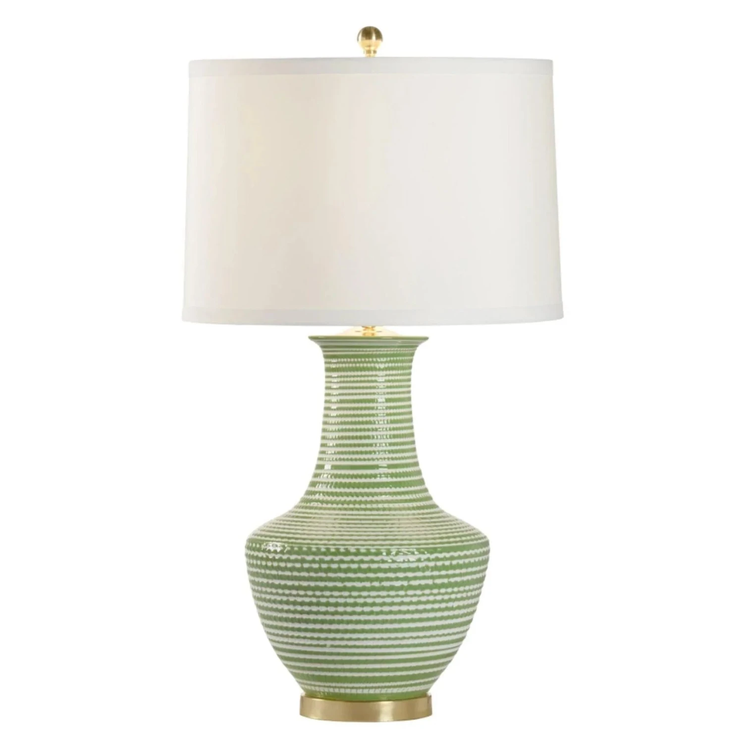 Green And White Classic Textured Ceramic Table Lamp With Polished Brass Accents And Silk Shade 1 Green And White Classic Textured Ceramic Table Lamp With Polished Brass Accents And Silk Shade