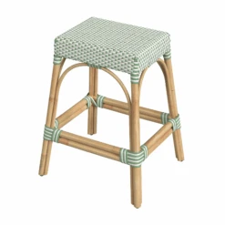 Green & White Woven Counter Stool 8 Green & White Woven Counter Stool -Famous Furniture Store green and white woven counter stool bar and counter stools the well appointed house 3