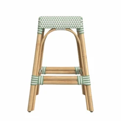 Green & White Woven Counter Stool 10 Green & White Woven Counter Stool -Famous Furniture Store green and white woven counter stool bar and counter stools the well appointed house 5