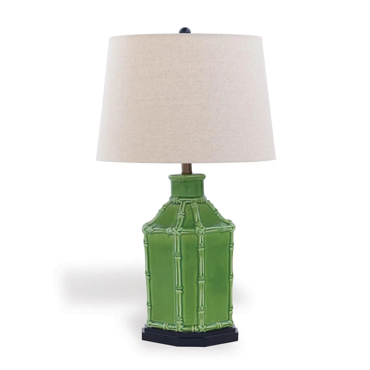 Green Bamboo Caged Table Lamp 2 Green Bamboo Caged Table Lamp - Image 2