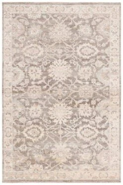 Safavieh Grey & Ivory Hand Knotted Floral Wool Blend Area Rug