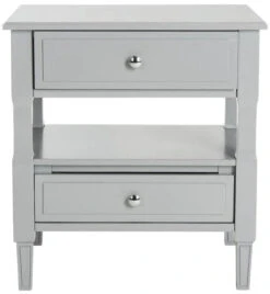 Safavieh Grey Two Drawer Nightstand