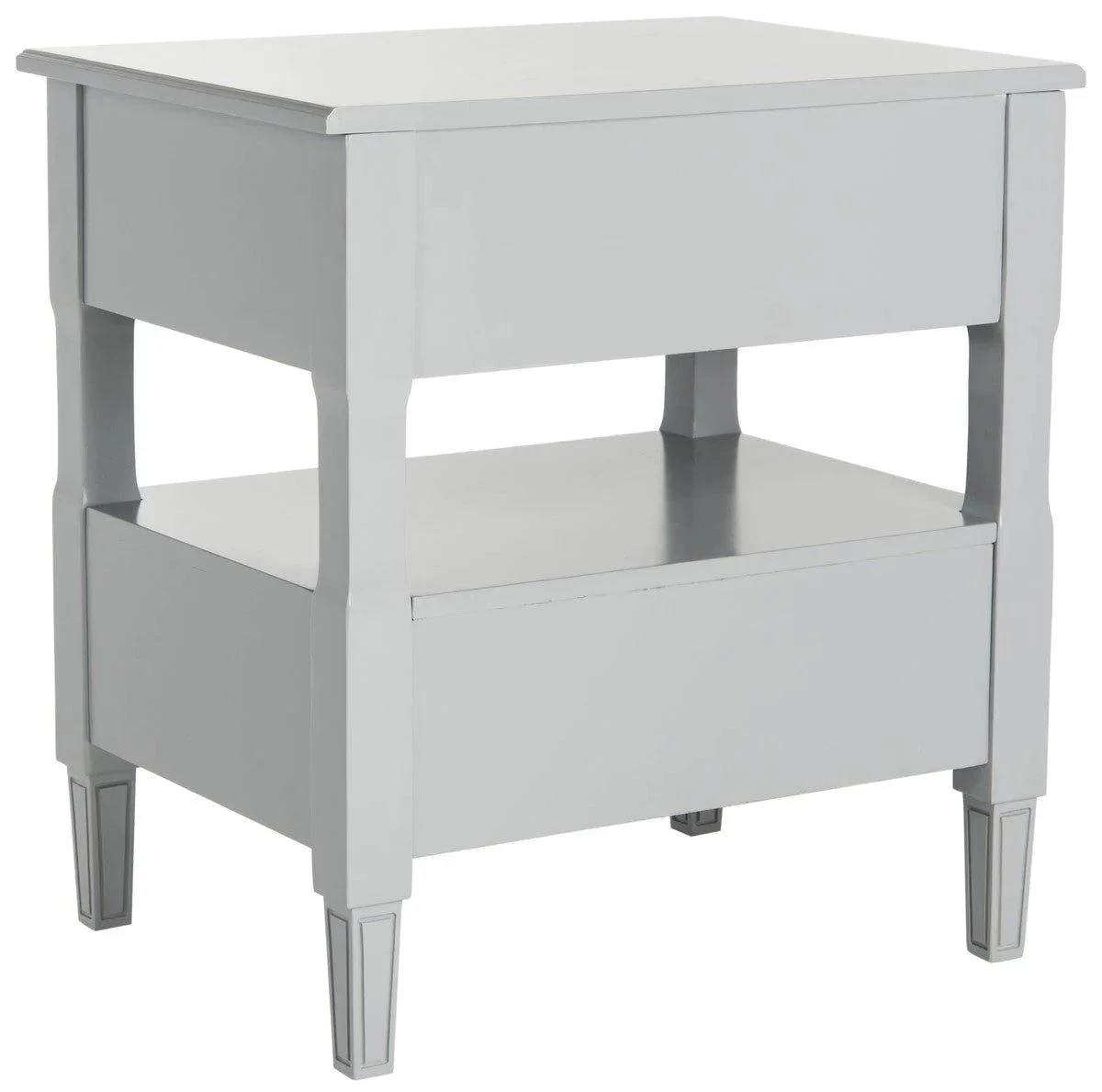 Safavieh Grey Two Drawer Nightstand 4 Safavieh Grey Two Drawer Nightstand - Image 4