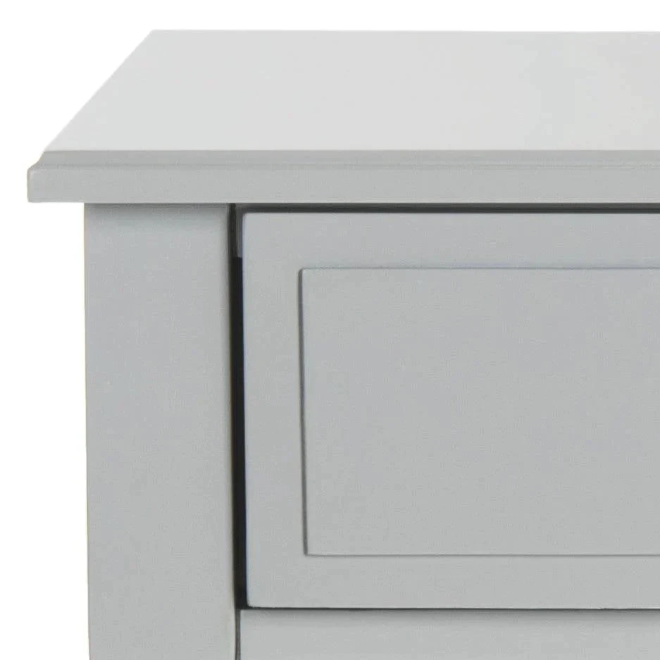 Safavieh Grey Two Drawer Nightstand 6 Safavieh Grey Two Drawer Nightstand - Image 6