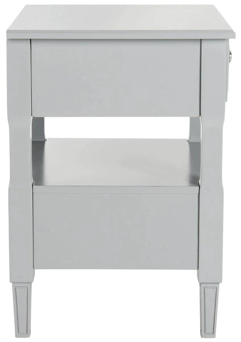 Safavieh Grey Two Drawer Nightstand 7 Safavieh Grey Two Drawer Nightstand - Image 7