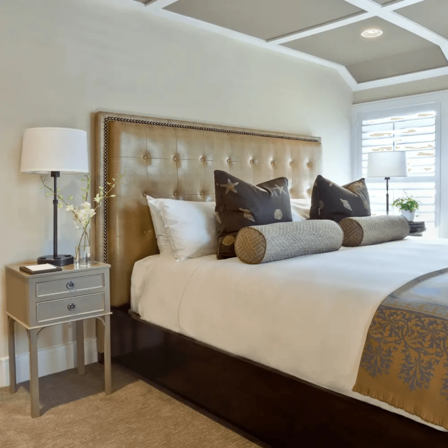 Hand Carved Two Drawer Teak Bedside Table - Available In Multiple Finishes 2 Hand Carved Two Drawer Teak Bedside Table - Available In Multiple Finishes - Image 2