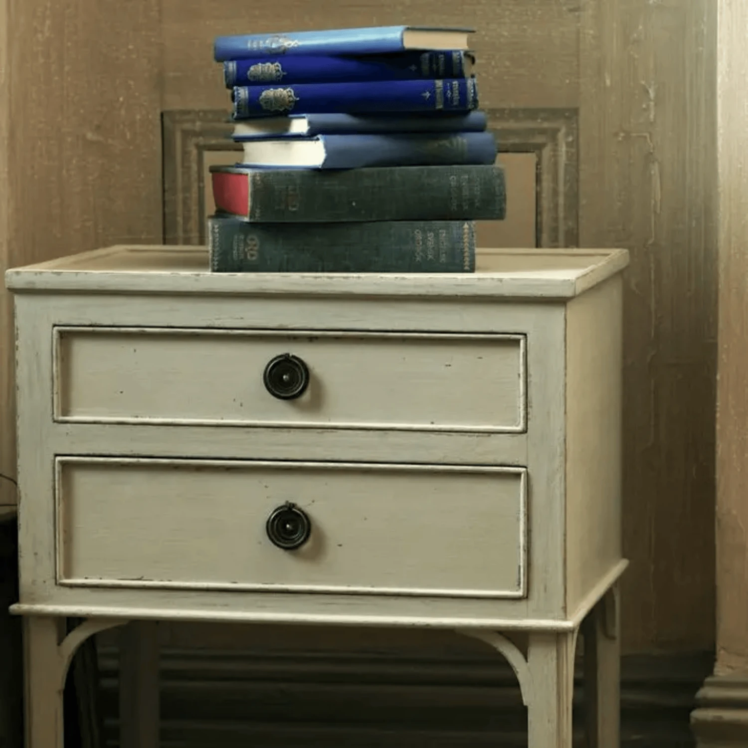 Hand Carved Two Drawer Teak Bedside Table - Available In Multiple Finishes 5 Hand Carved Two Drawer Teak Bedside Table - Available In Multiple Finishes - Image 5