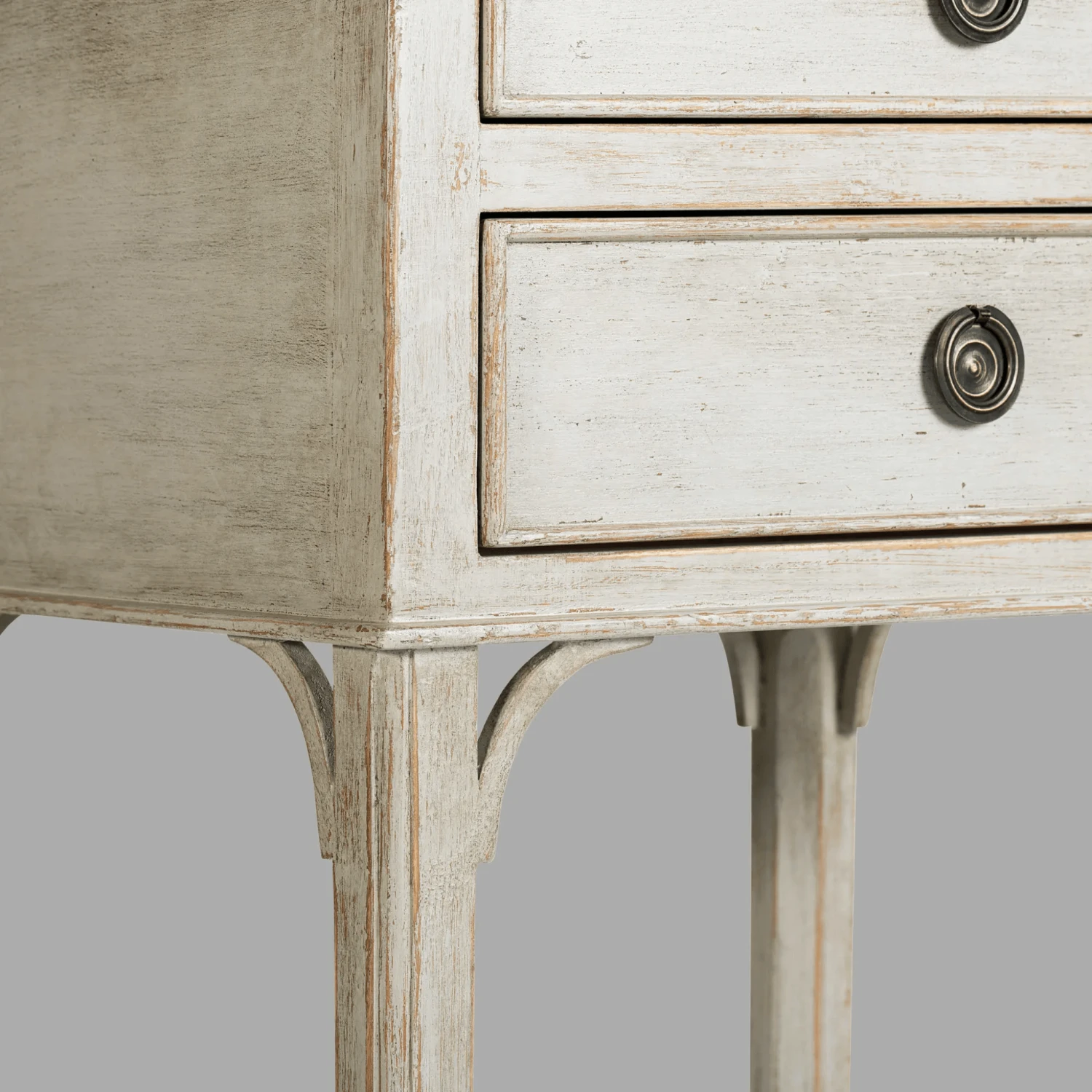 Hand Carved Two Drawer Teak Bedside Table - Available In Multiple Finishes 6 Hand Carved Two Drawer Teak Bedside Table - Available In Multiple Finishes - Image 6