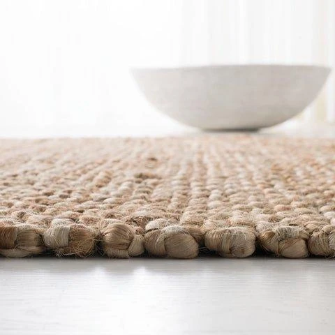 Safavieh Hand Loomed Brown & White Wool And Jute Area Rug 3 Safavieh Hand Loomed Brown & White Wool And Jute Area Rug - Image 3