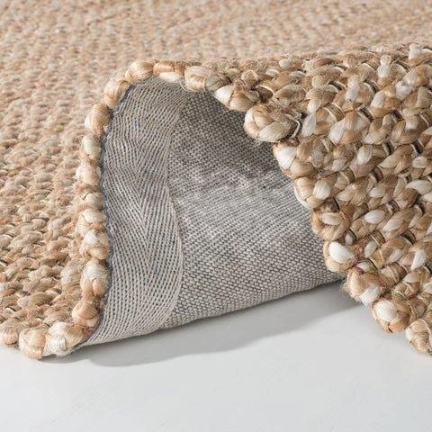 Safavieh Hand Loomed Brown & White Wool And Jute Area Rug 4 Safavieh Hand Loomed Brown & White Wool And Jute Area Rug - Image 4