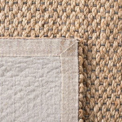 Safavieh Hand Loomed Brown & White Wool And Jute Area Rug 5 Safavieh Hand Loomed Brown & White Wool And Jute Area Rug - Image 5