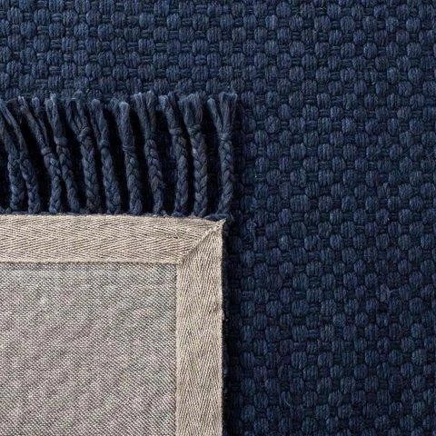 Safavieh Hand Loomed Navy Blue Wool Area Rug 4 Safavieh Hand Loomed Navy Blue Wool Area Rug - Image 4