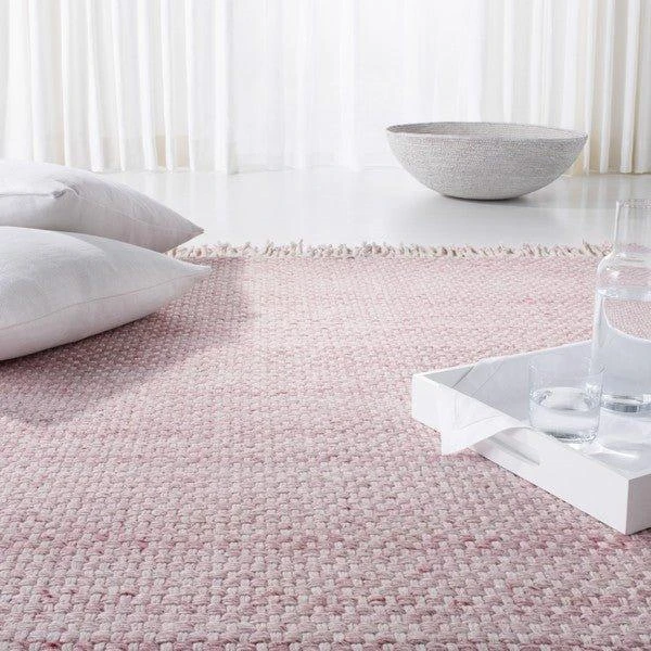 Safavieh Hand Loomed Pink Wool Area Rug 2 Safavieh Hand Loomed Pink Wool Area Rug - Image 2