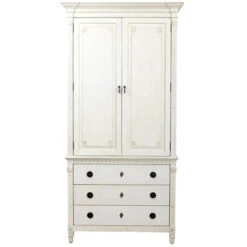 Handmade French Armoire With Drawers