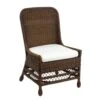 Harvested Rattan Wicker Dining Side Chair With Cushion