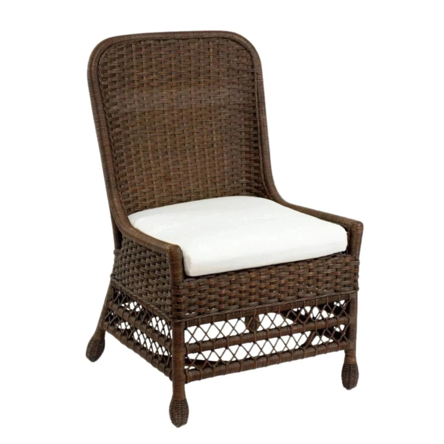 Harvested Rattan Wicker Dining Side Chair With Cushion 1 Harvested Rattan Wicker Dining Side Chair With Cushion