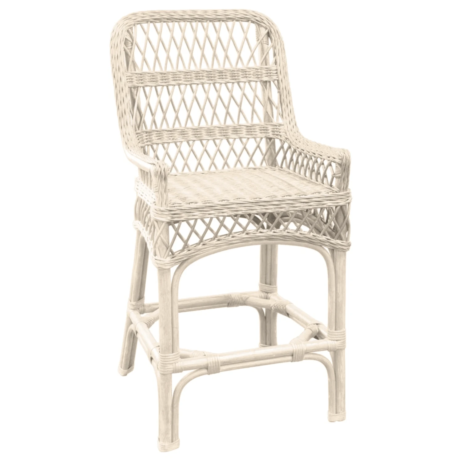 Harvested Rattan Open Weave Counter Stool With Cushion 4 Harvested Rattan Open Weave Counter Stool With Cushion - Image 4