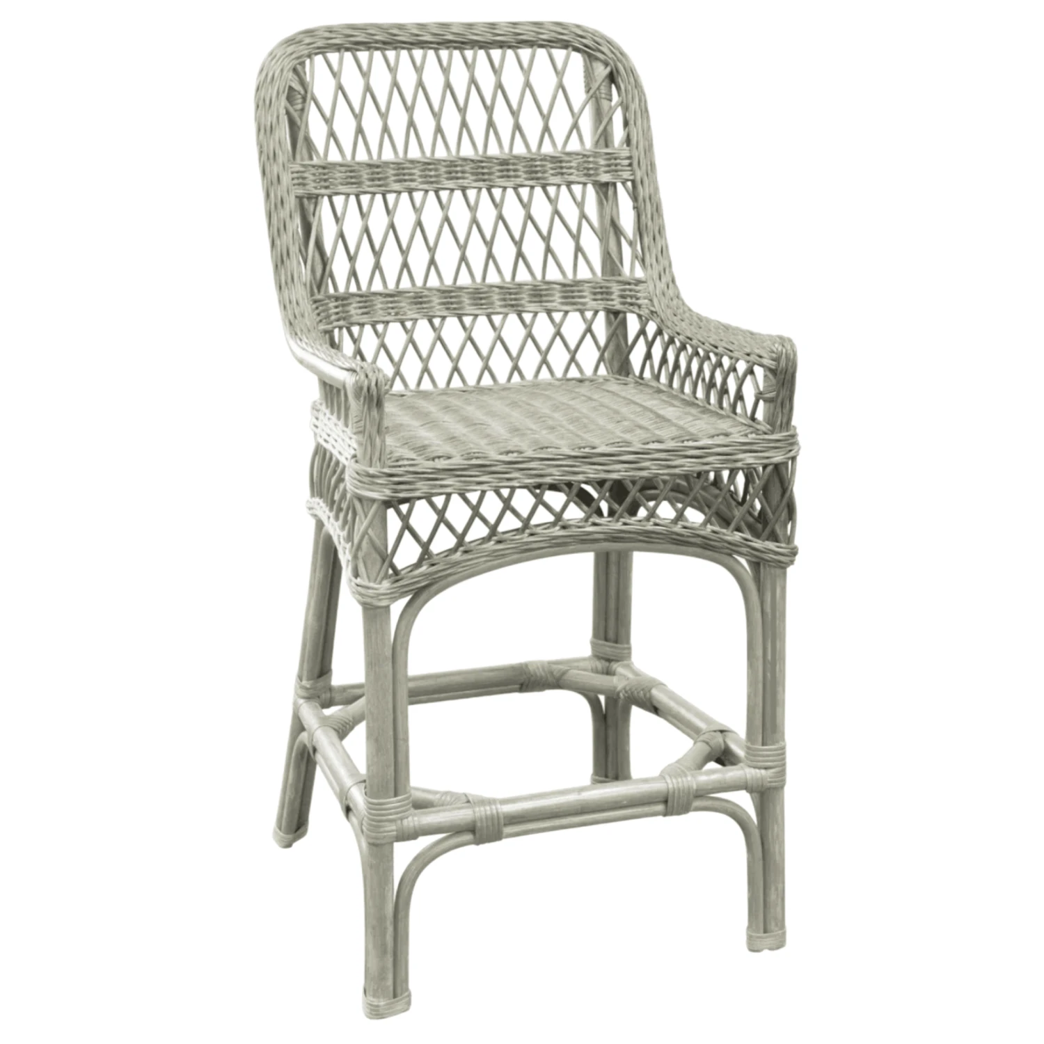 Harvested Rattan Open Weave Counter Stool With Cushion 5 Harvested Rattan Open Weave Counter Stool With Cushion - Image 5