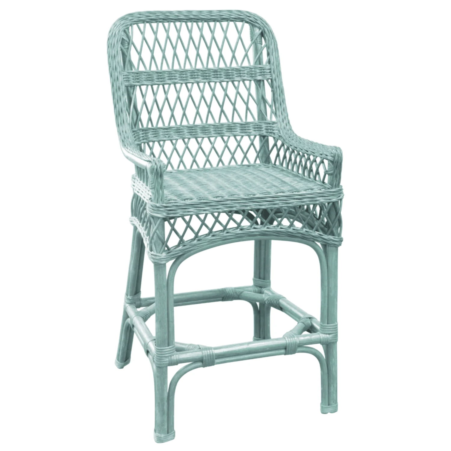 Harvested Rattan Open Weave Counter Stool With Cushion 2 Harvested Rattan Open Weave Counter Stool With Cushion - Image 2