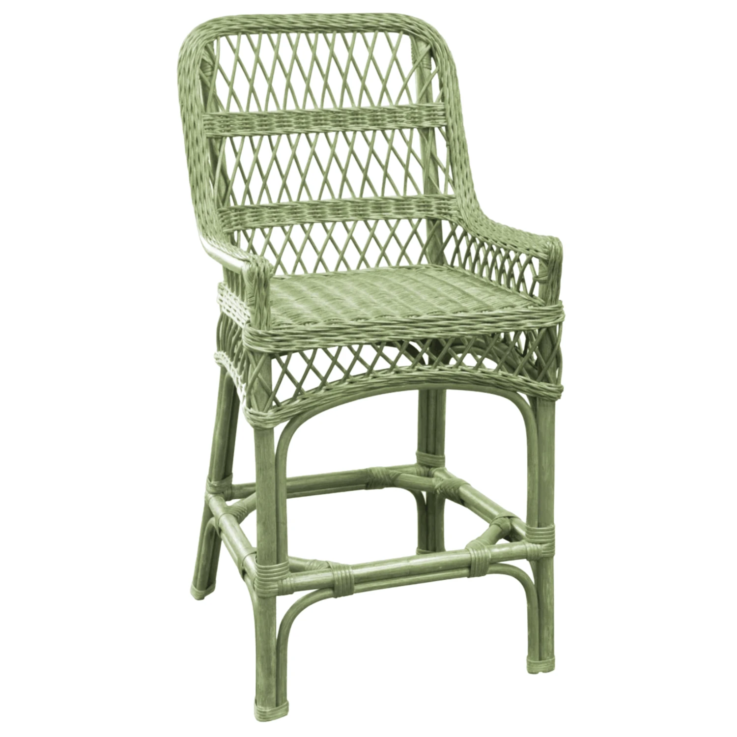 Harvested Rattan Open Weave Counter Stool With Cushion 3 Harvested Rattan Open Weave Counter Stool With Cushion - Image 3