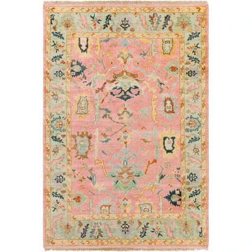 Hillcrest Dusty Pink & Seafoam Blue Wool & Viscose Rug, Available In A Variety Of Sizes 1 Hillcrest Dusty Pink & Seafoam Blue Wool & Viscose Rug, Available In A Variety Of Sizes