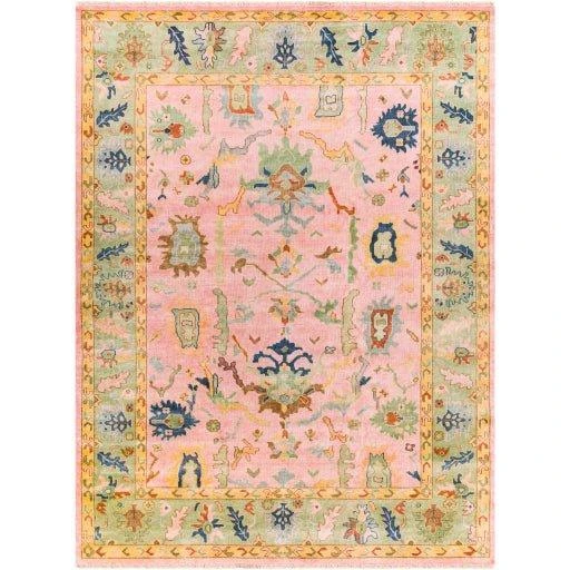 Hillcrest Dusty Pink & Seafoam Blue Wool & Viscose Rug, Available In A Variety Of Sizes 2 Hillcrest Dusty Pink & Seafoam Blue Wool & Viscose Rug, Available In A Variety Of Sizes - Image 2