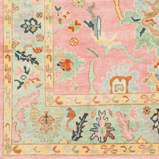 Hillcrest Dusty Pink & Seafoam Blue Wool & Viscose Rug, Available In A Variety Of Sizes 5 Hillcrest Dusty Pink & Seafoam Blue Wool & Viscose Rug, Available In A Variety Of Sizes - Image 5