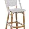 Indoor-Outdoor Bistro Style Rattan Bar Stool - Available In Two Colors