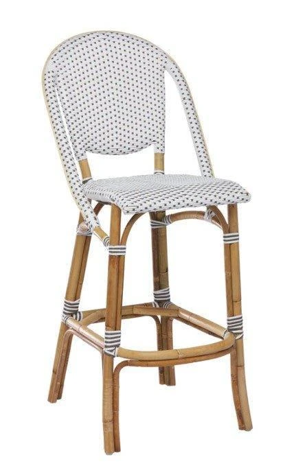 Indoor-Outdoor Bistro Style Rattan Bar Stool - Available In Two Colors 1 Indoor-Outdoor Bistro Style Rattan Bar Stool - Available In Two Colors