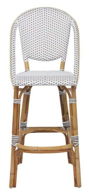 Indoor-Outdoor Bistro Style Rattan Bar Stool - Available In Two Colors 2 Indoor-Outdoor Bistro Style Rattan Bar Stool - Available In Two Colors - Image 2