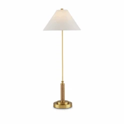 Ippolito Console Lamp In Antique Brass Finish