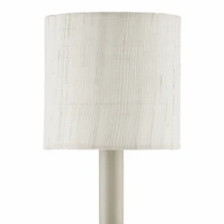 Ivory Fine Grasscloth Drum Chandelier Shade