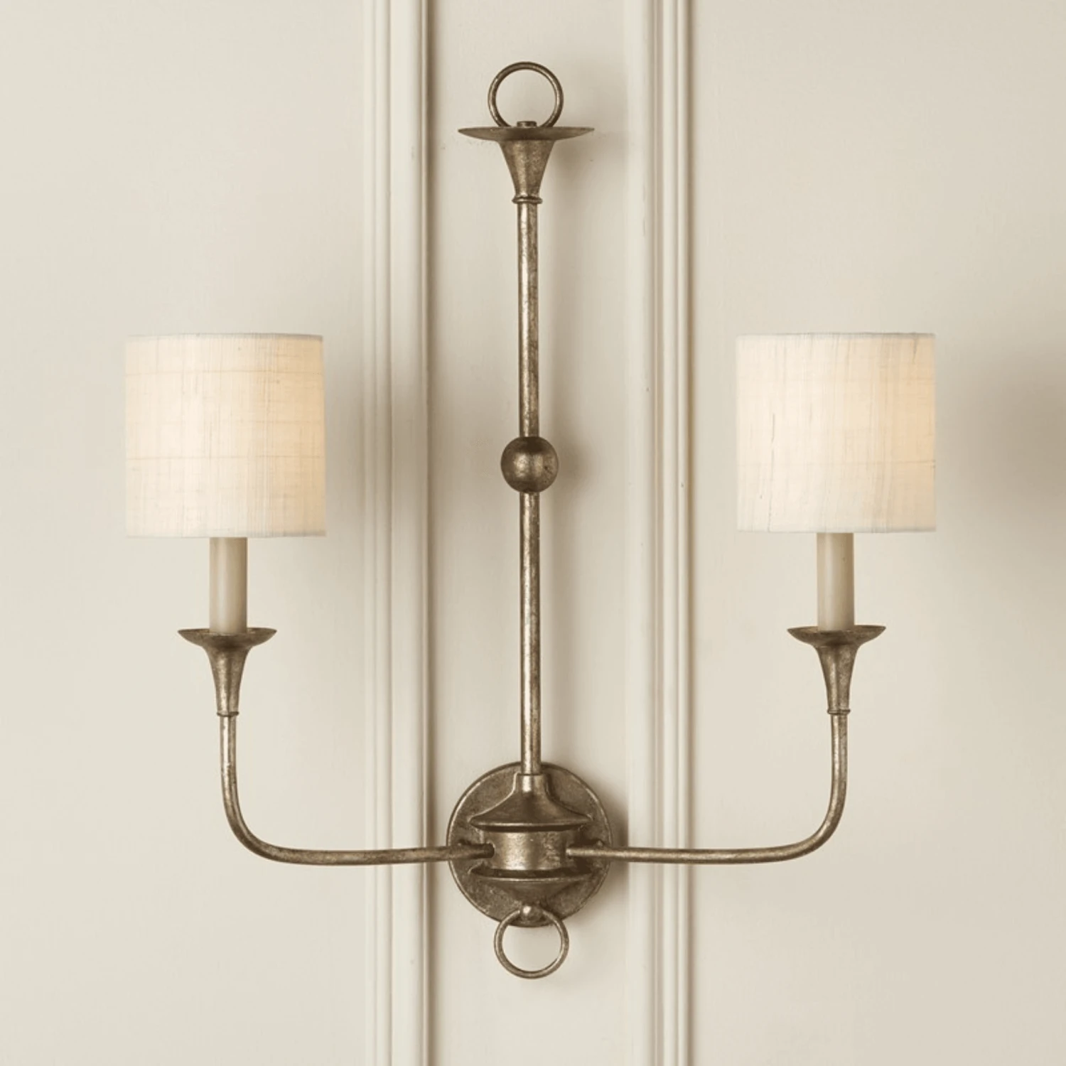 Ivory Fine Grasscloth Drum Chandelier Shade 5 Ivory Fine Grasscloth Drum Chandelier Shade - Image 5