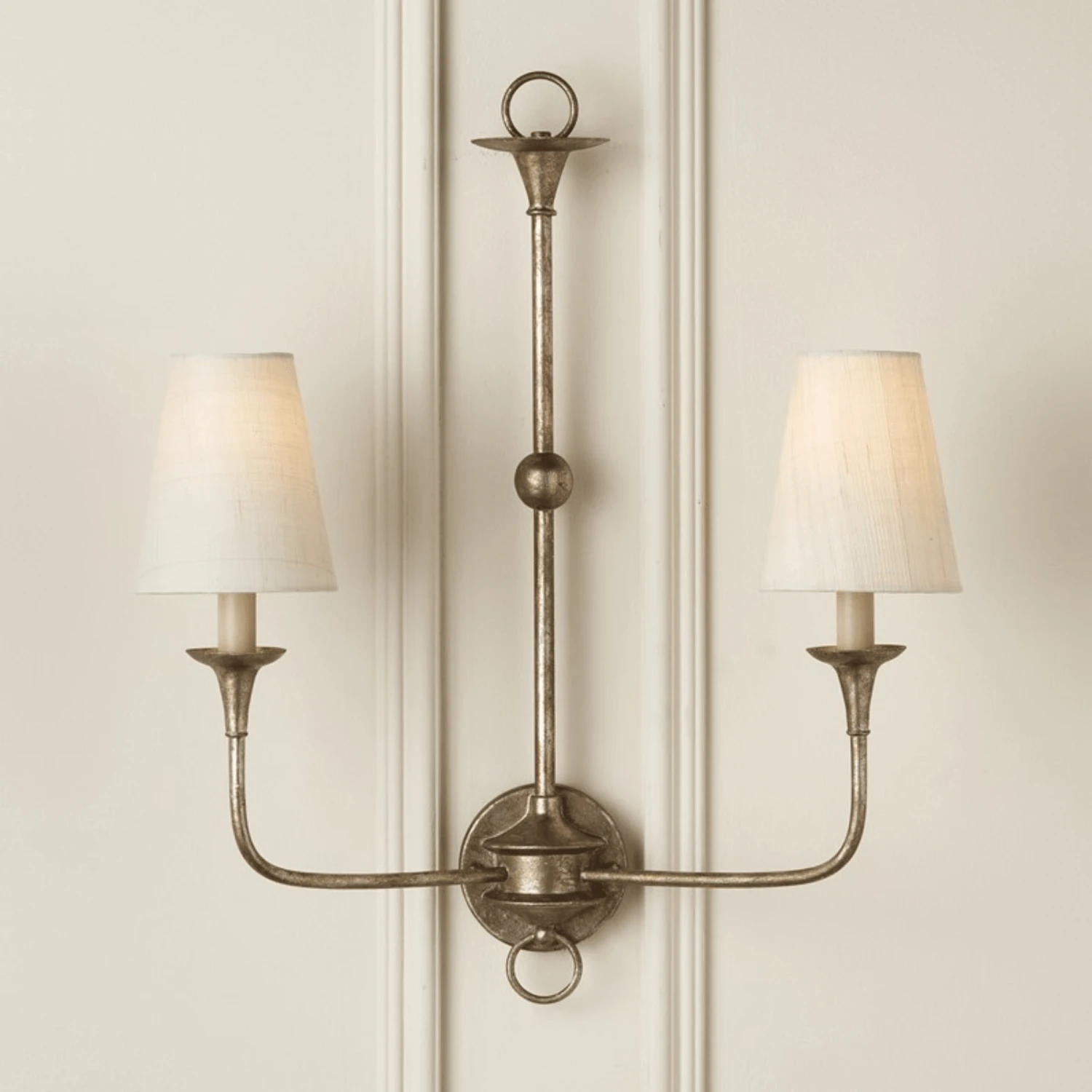 Ivory Fine Grasscloth Tapered Chandelier Shade 3 Ivory Fine Grasscloth Tapered Chandelier Shade - Image 3