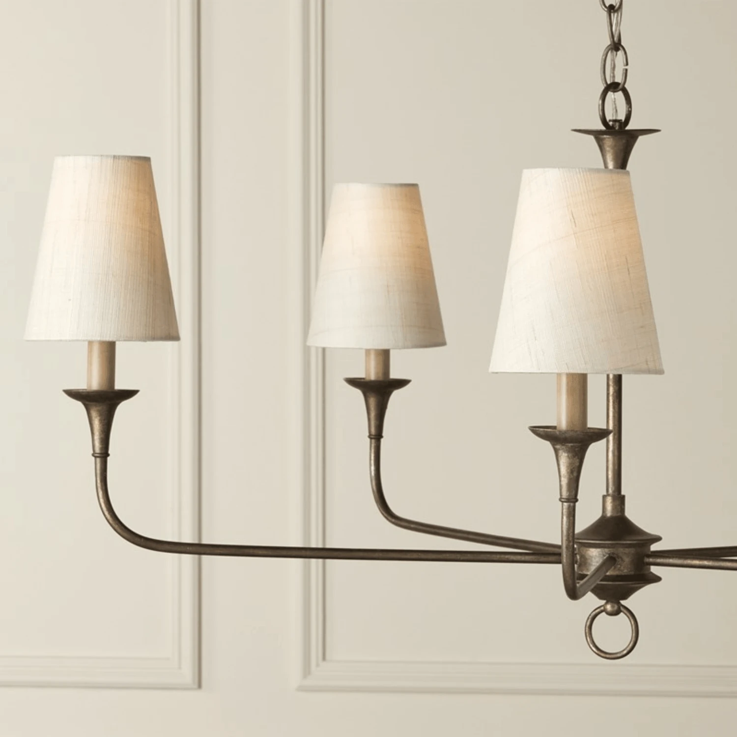 Ivory Fine Grasscloth Tapered Chandelier Shade 5 Ivory Fine Grasscloth Tapered Chandelier Shade - Image 5