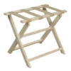 Ivory Straight Leg ECO Luggage Rack With 4 Cream & Tan Greek Key Straps