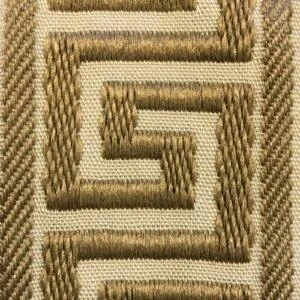 Ivory Straight Leg ECO Luggage Rack With 4 Cream & Tan Greek Key Straps 2 Ivory Straight Leg ECO Luggage Rack With 4 Cream & Tan Greek Key Straps - Image 2